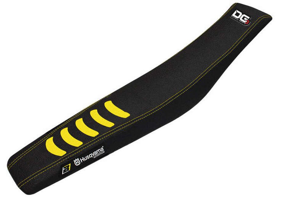 SP 1054456 BLACKBIRD Double Grip 3 Sitzbankbezug schwarz/gelb Husqvarna  passend fuer HUSQVARNA FE 450 Schwarz