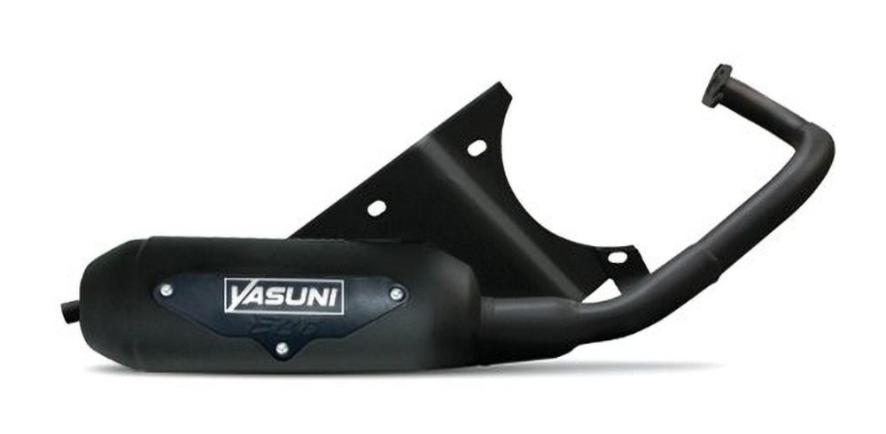 SP 1056907 YASUNI Eco Komplett Auspuff - Edelstahl Schwarz    passend fuer SYM JET 50 2T