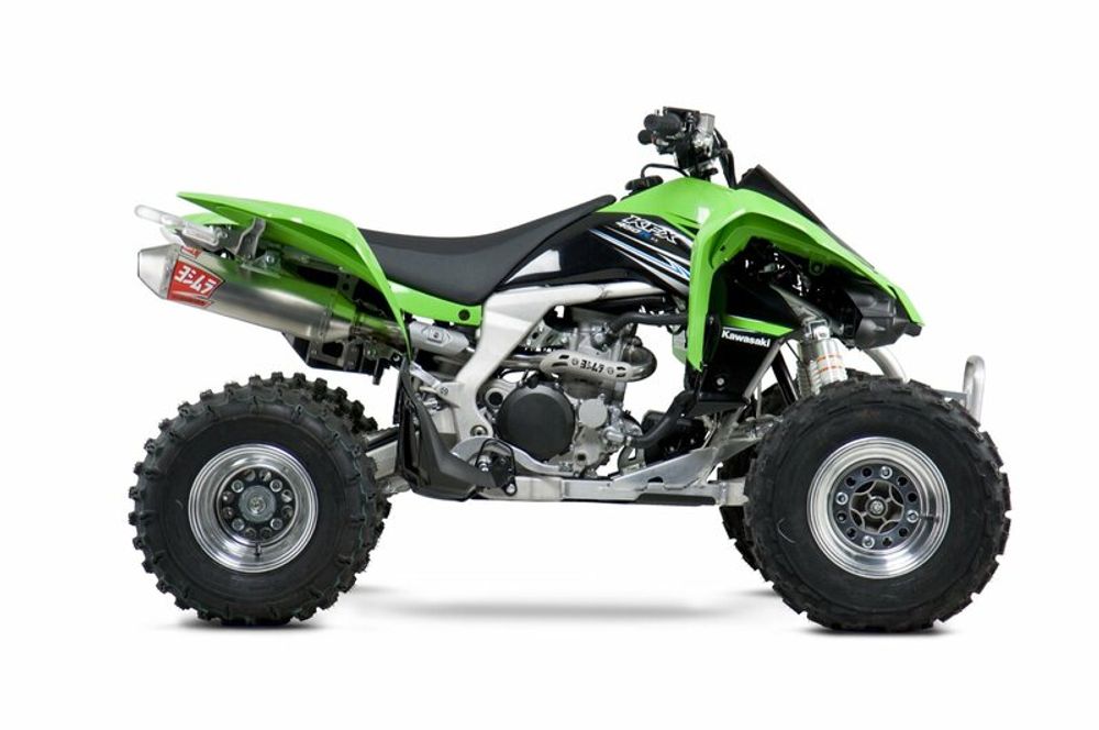 SP 1060684 Ersatz-Schalldämpfer YOSHIMURA USA RS2 Edelstahl/Alu, Edelstahl-Endkappe für 751041 Kawasaki KFX450R    passend fuer KAWASAKI KFX 450