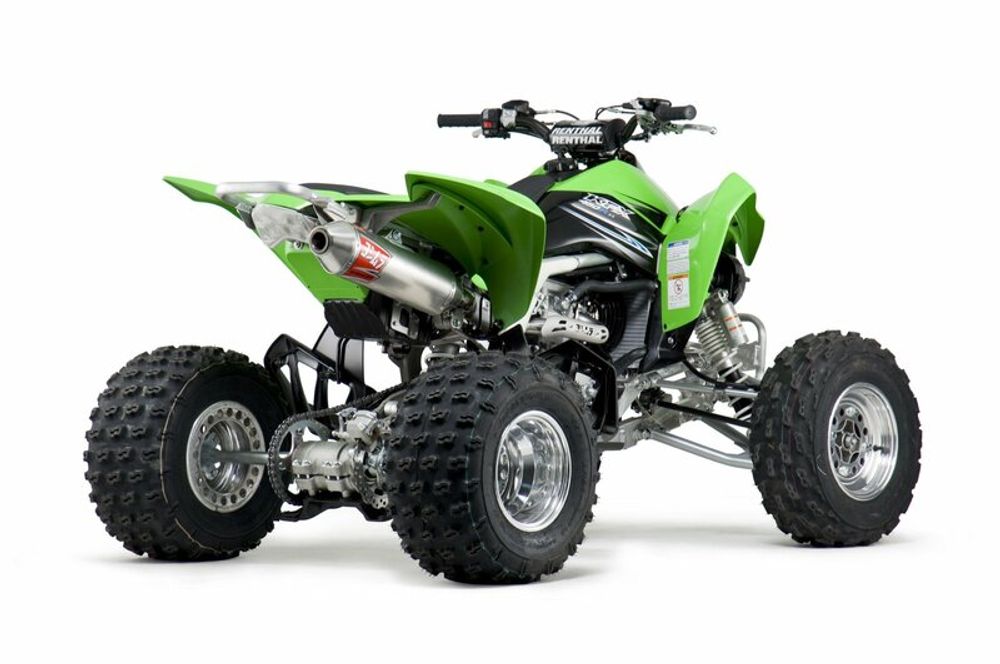 SP 1060684 Ersatz-Schalldämpfer YOSHIMURA USA RS2 Edelstahl/Alu, Edelstahl-Endkappe für 751041 Kawasaki KFX450R    passend fuer KAWASAKI KFX 450