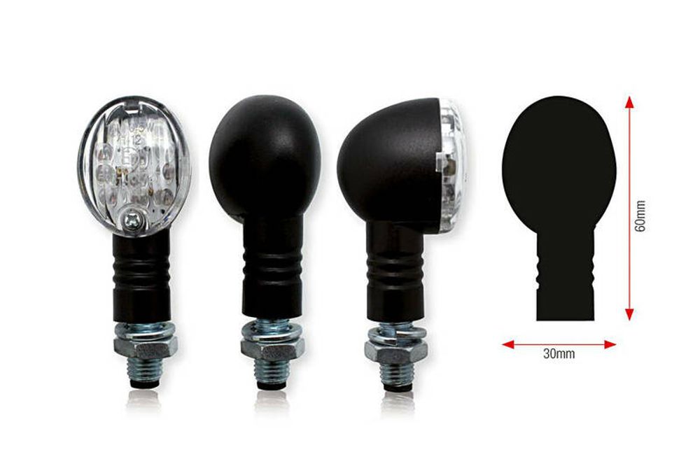 SP 1060890 LED Blinker BULLET, transparent  passend fuer   Schwarz