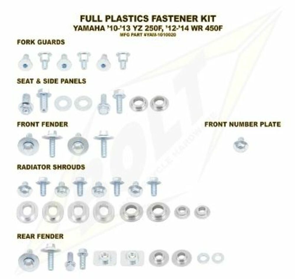 SP 1061515 BOLT Kunststoff-Schraubensatz komplett Yamaha YZ250F/WR450F  passend fuer YAMAHA YZ 250 F