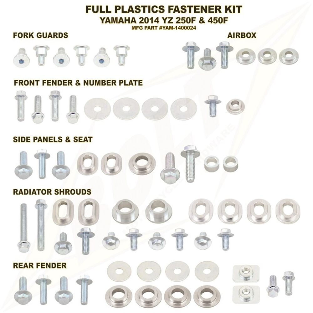 SP 1061516 BOLT Kunststoff-Schraubensatz komplett Yamaha YZ250/450-F  passend fuer YAMAHA YZ 450 F