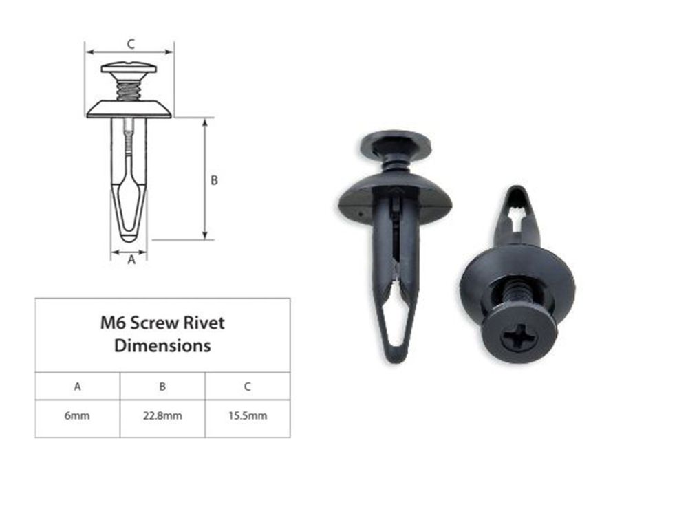 SP 1061539 BOLT Kunststoffnieten M6 10Stück  passend fuer YAMAHA FZ6 600 S2