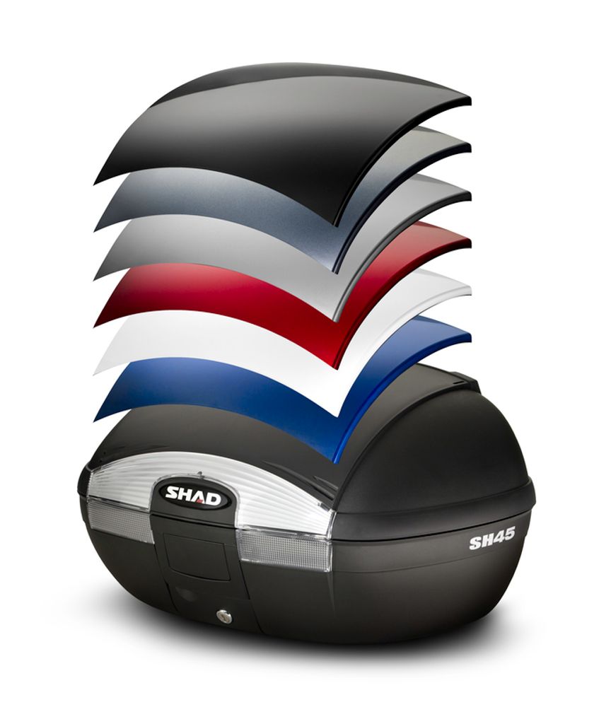 SP 1062208 SHAD SH45 Topcase - schwarz 6kg 45L  passend fuer PIAGGIO BEVERLY 350 Schwarz