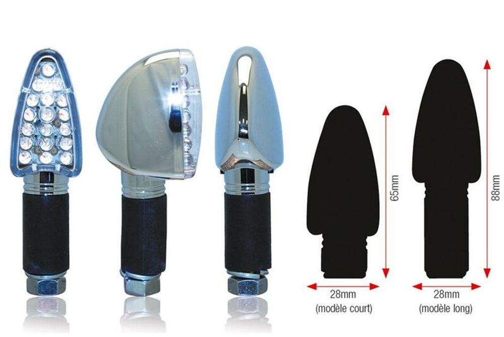 SP 1064255 LED Blinker TRIANGLE  passend fuer   Chrome
