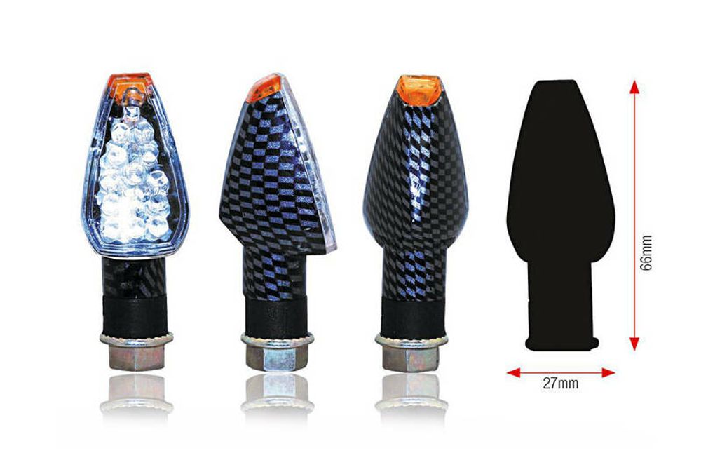 SP 1066950 LED Blinker DESIGN, kurz, Carbon  passend fuer   Carbon