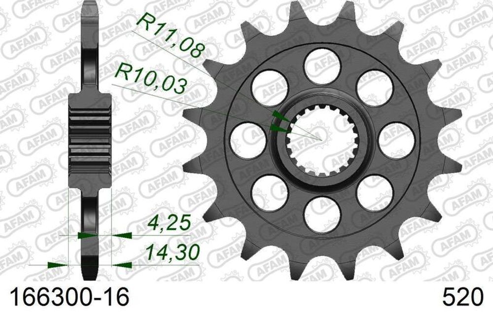 SP 1074371001 AFAM Standard Stahlritzel vorne 166300 - 520    passend fuer BMW G 310 RR