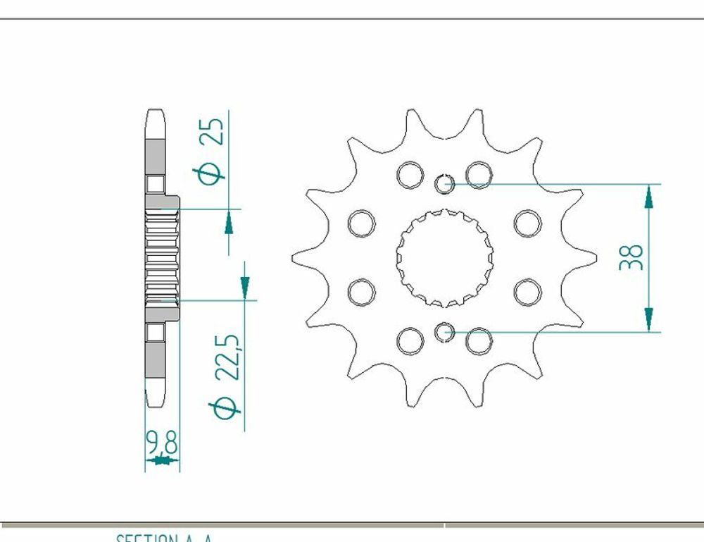 SP 1074382001 AFAM Standard Stahlritzel vorne 166400 - 520    passend fuer HUSQVARNA TE 449