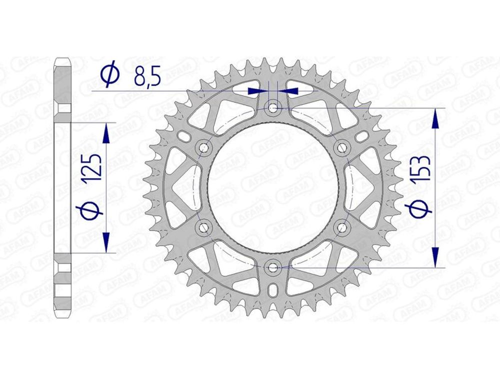 SP 1074389007 AFAM Ultraleichtes Aluminiumritzel hinten 11212 - 520    passend fuer HM CRE-F 300 X