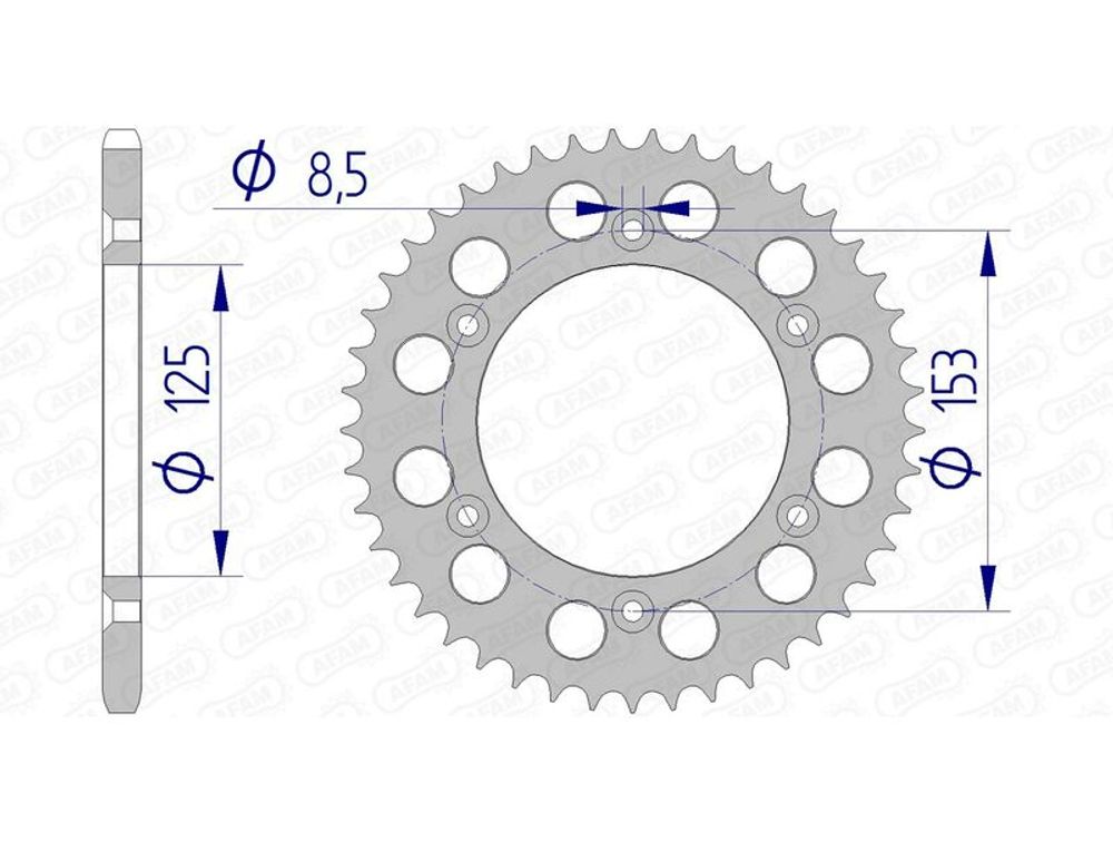 SP 1074390008 AFAM Ultraleichtes Aluminiumritzel hinten 11212 - 520    passend fuer HONDA CRF 230 F