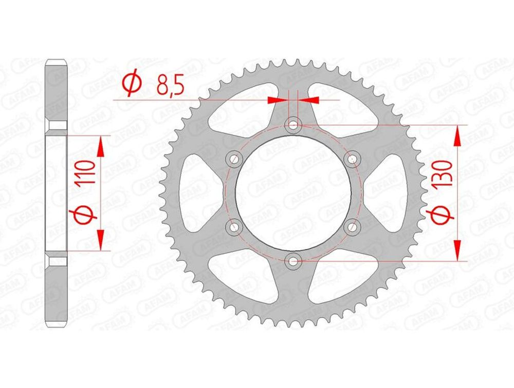 SP 1074396001 AFAM Standard Stahlritzel hinten 116100 - 420    passend fuer CPI SUPERCROSS 50
