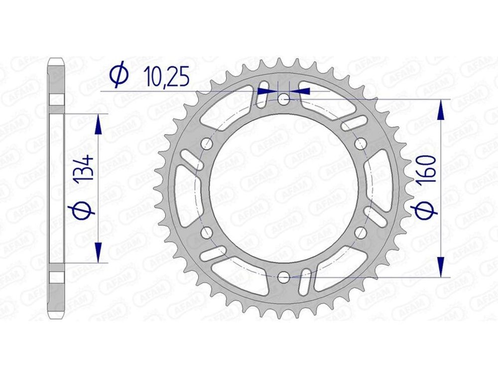 SP 1074400004 AFAM Ultraleichtes Aluminiumritzel hinten 11618 - 520    passend fuer HONDA VTR 1000 SP