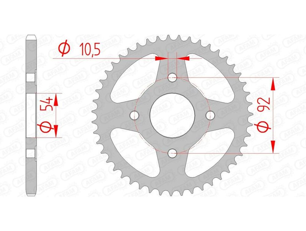 SP 1074406001 AFAM Standard Stahlritzel hinten 12113 - 420    passend fuer MBK X-POWER