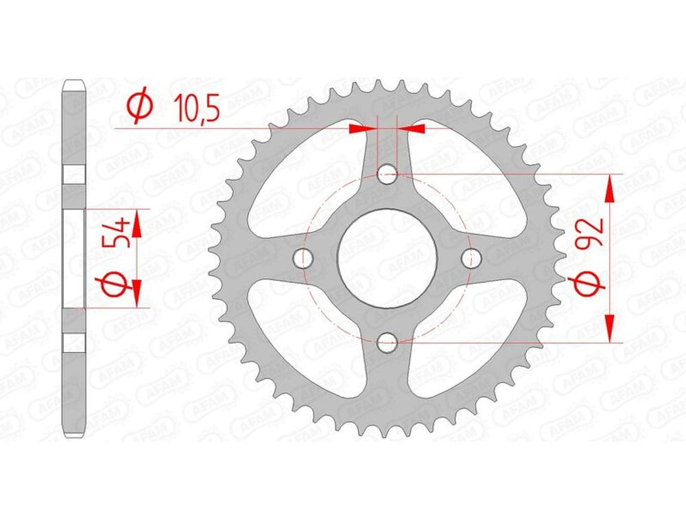 SP 1074407002 AFAM Standard Stahlritzel hinten 12115 - 420    passend fuer MBK X-POWER