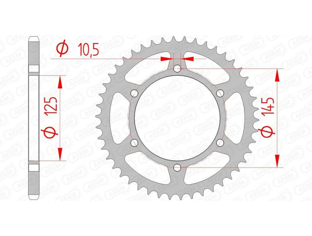SP 1074430004 AFAM Standard Stahlritzel hinten 12305 - 520    passend fuer YAMAHA XJ 600 N
