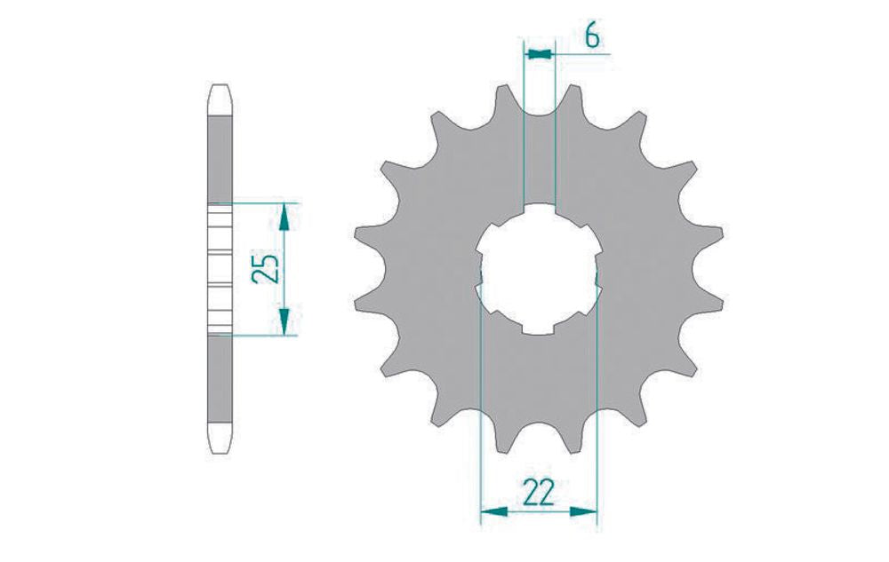 SP 1074435003 AFAM Standard Stahlritzel vorne 20100 - 420    passend fuer HONDA MTX 50