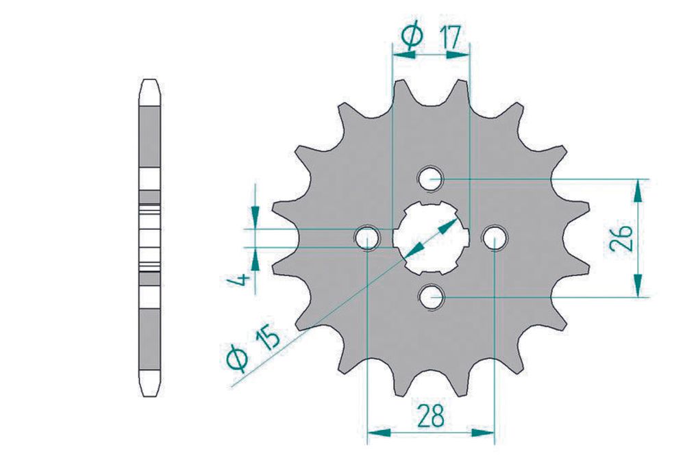 SP 1074468003 AFAM Standard Stahlritzel vorne 20104 - 420    passend fuer HONDA NSR 50