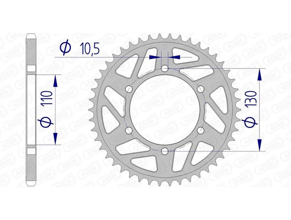 SP 1074478007 AFAM Aluminiumritzel hinten 13814 - 520    passend fuer SUZUKI GSX-R 1000