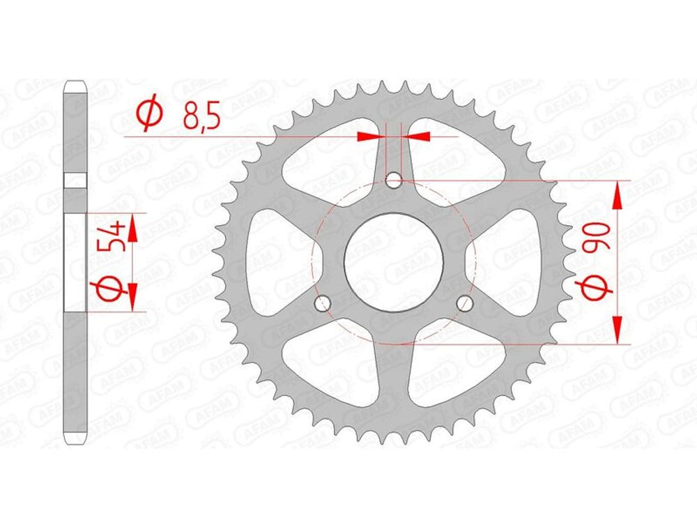 SP 1074527001 AFAM Standard Stahlritzel hinten 146100 - 420    passend fuer MALAGUTI DRAKON 50