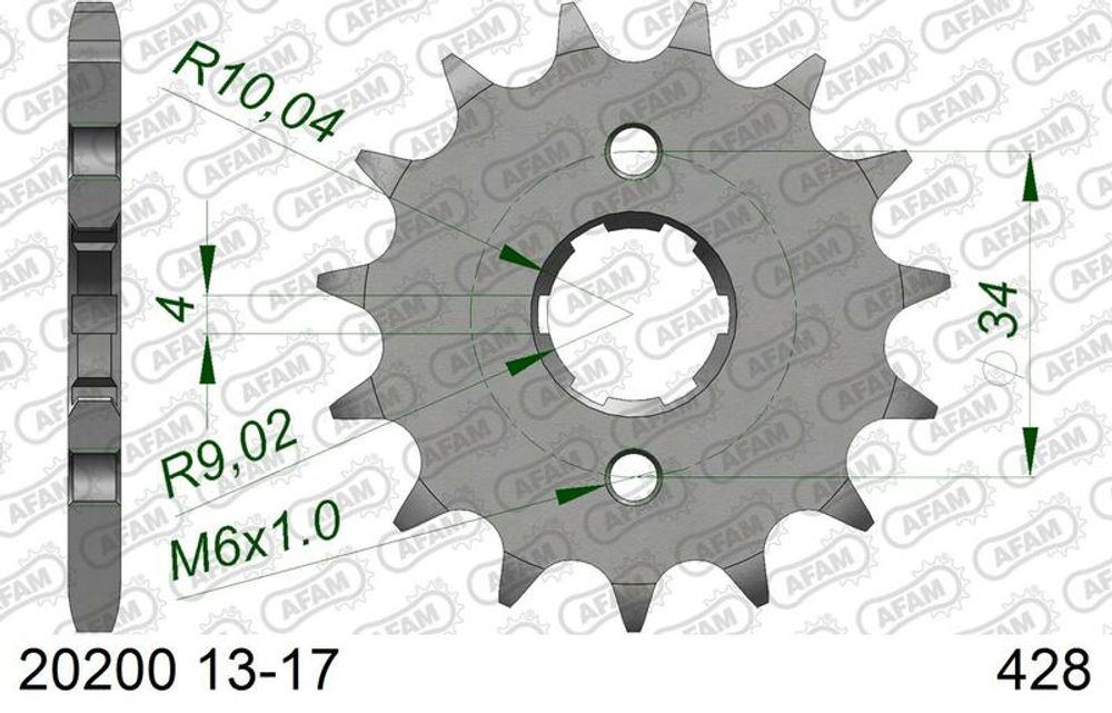 SP 1074535003 AFAM Standard Stahlritzel vorne 20200 - 428    passend fuer DAELIM VL 125 DAYSTAR
