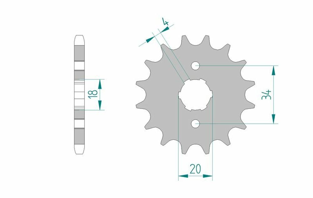 SP 1074535004 AFAM Standard Stahlritzel vorne 20200 - 428    passend fuer DERBI SENDA 125