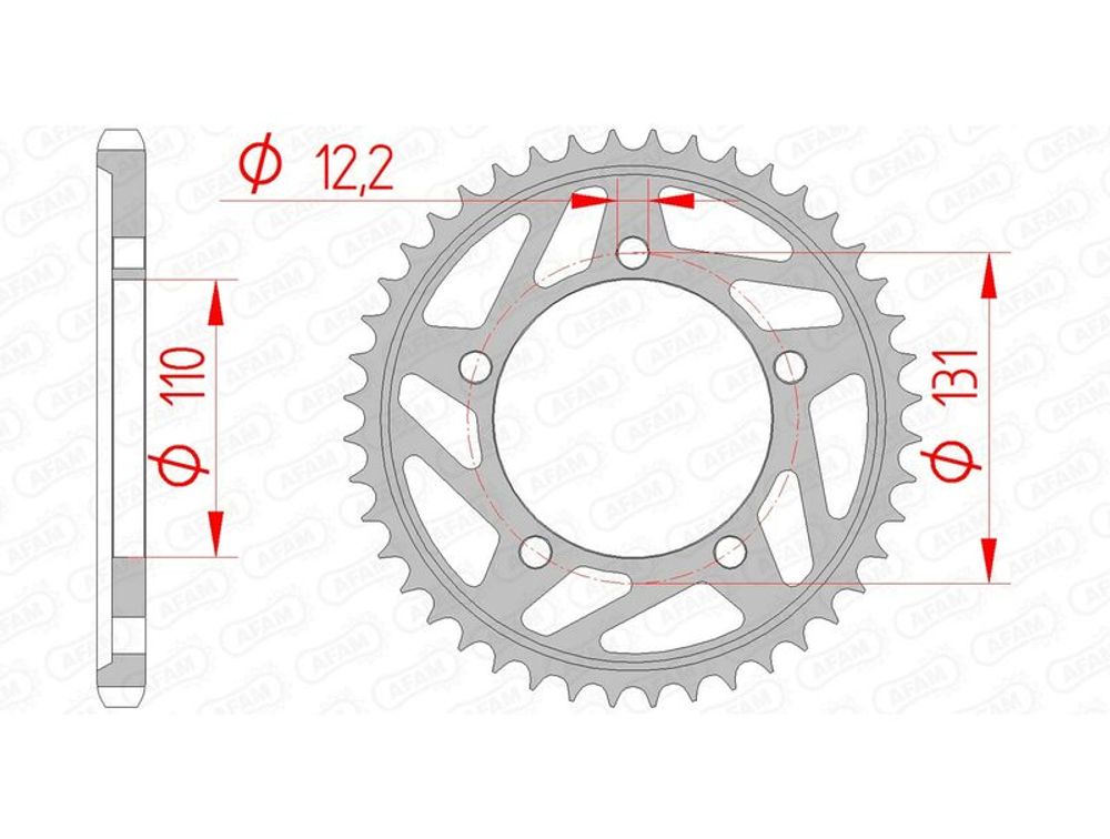 SP 1074571005 AFAM Standard Stahlritzel hinten 164800 - 525    passend fuer BMW S 1000 R