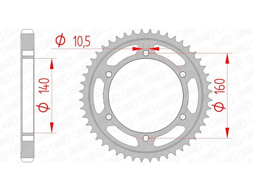 SP 1074591001 AFAM Standard Stahlritzel hinten 16701530    passend fuer KAWASAKI NINJA ZX-10 TOMCAT
