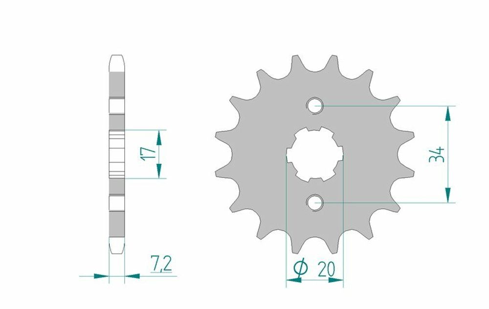 SP 1074601002 AFAM Standard Stahlritzel vorne 20209 - 428    passend fuer HONDA CB 125 R