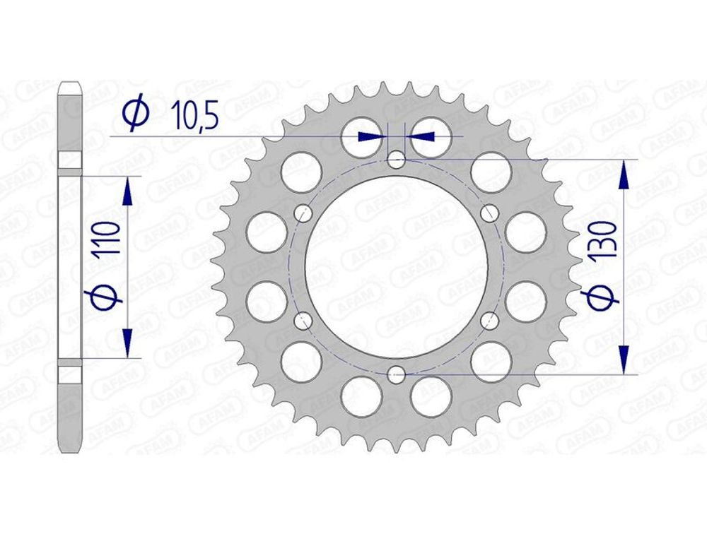 SP 1074604001 AFAM Aluminiumritzel hinten 17500520    passend fuer