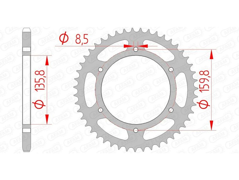 SP 1074621002 AFAM Standard Stahlritzel hinten 35304 - 520    passend fuer BMW G 310 GS
