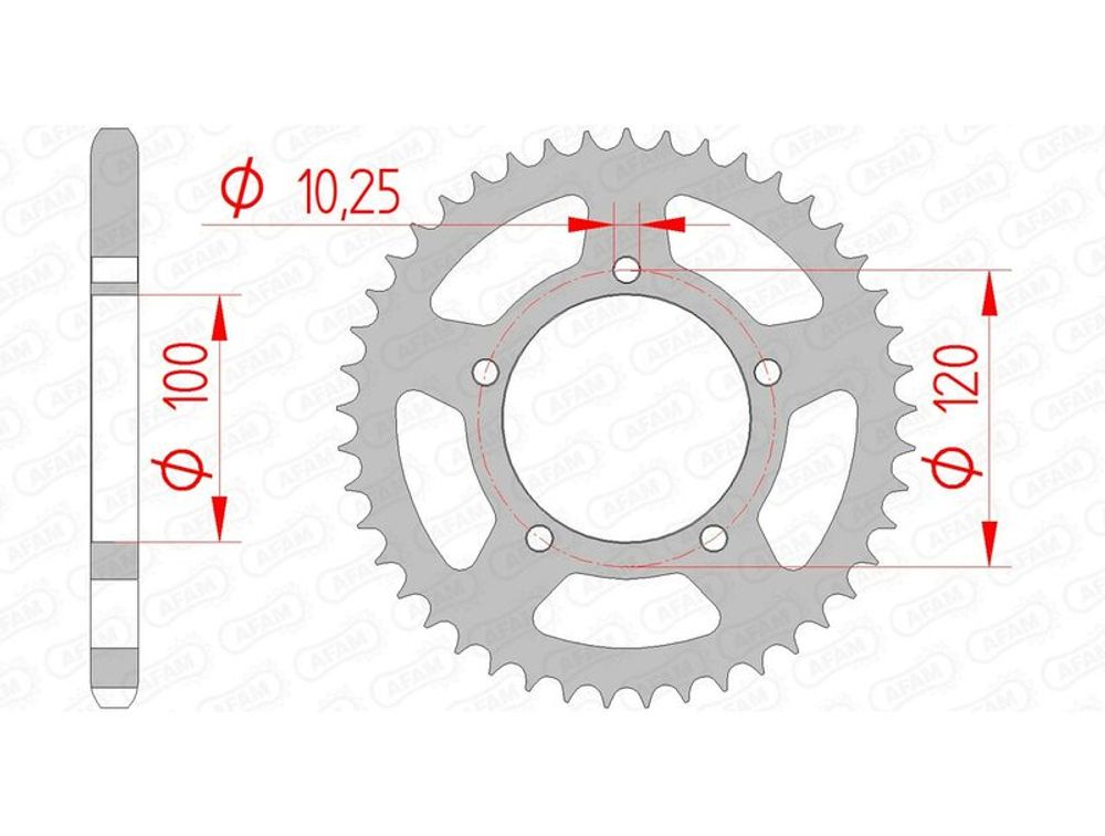 SP 1074624003 AFAM Standard Stahlritzel hinten 35800 - 525    passend fuer APRILIA RSV 1000
