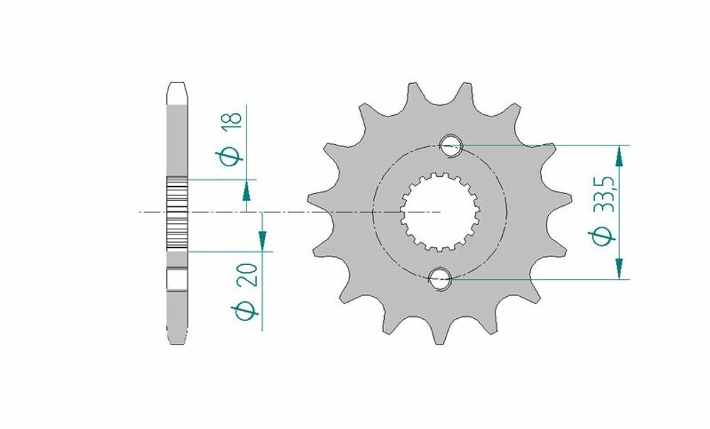 SP 1074633001 AFAM Standard Stahlritzel vorne 20211 - 420    passend fuer HONDA CRF 150 R
