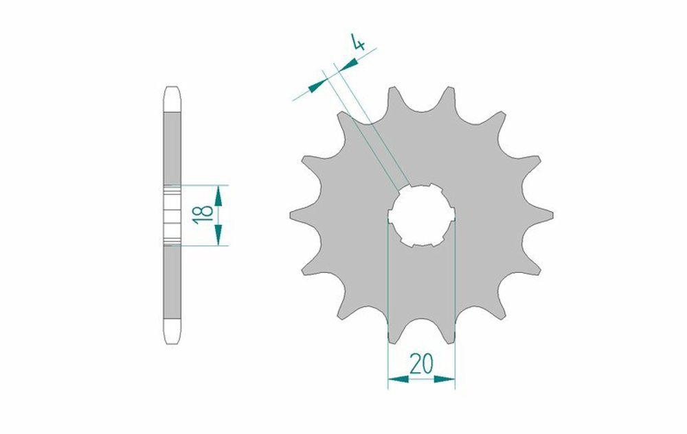SP 1074666001 AFAM Standard Stahlritzel vorne 20303 - 520    passend fuer MONTESA COTA 315
