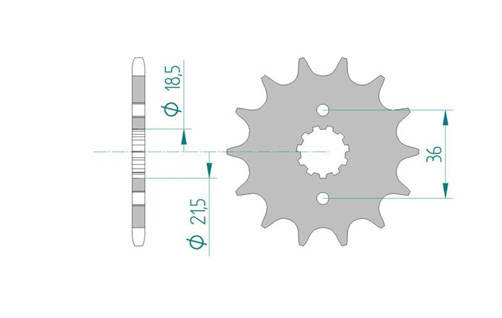 SP 1074677001 AFAM Standard Stahlritzel vorne 20304 - 520    passend fuer HONDA NX 250