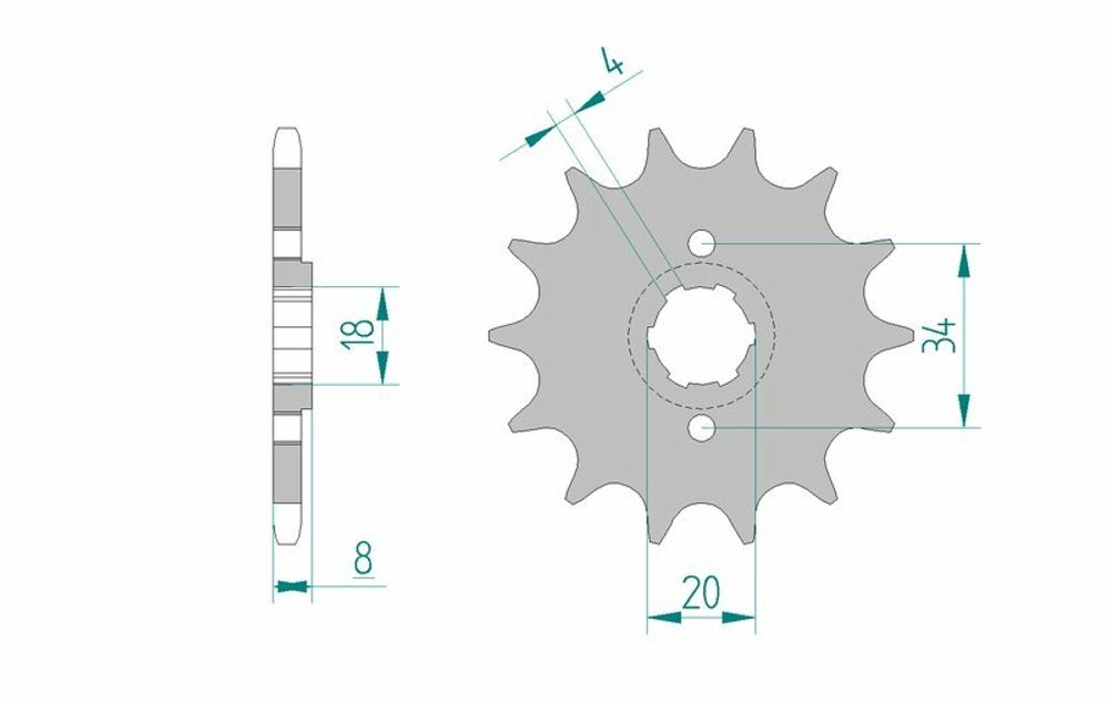 SP 1074699001 AFAM Standard Stahlritzel vorne 20306 - 520    passend fuer HONDA XL 350 R