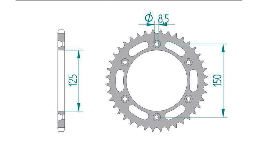 SP 1074717004 AFAM Standard Stahlritzel hinten 71304 - 520    passend fuer KTM 300 EXC