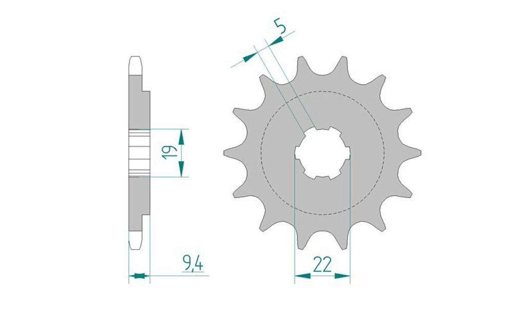 SP 1074721001 AFAM Standard Stahlritzel vorne 20309 - 520    passend fuer HONDA CR 250 R