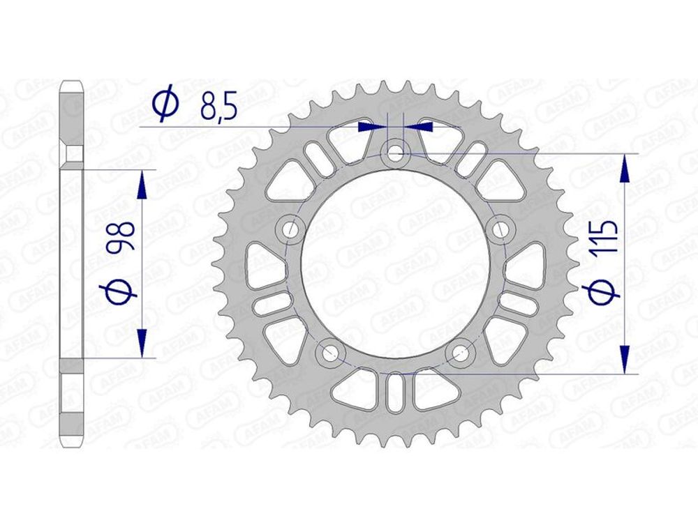 SP 1074725001 AFAM Aluminiumritzel hinten 72101 - 420    passend fuer KTM 60 SX