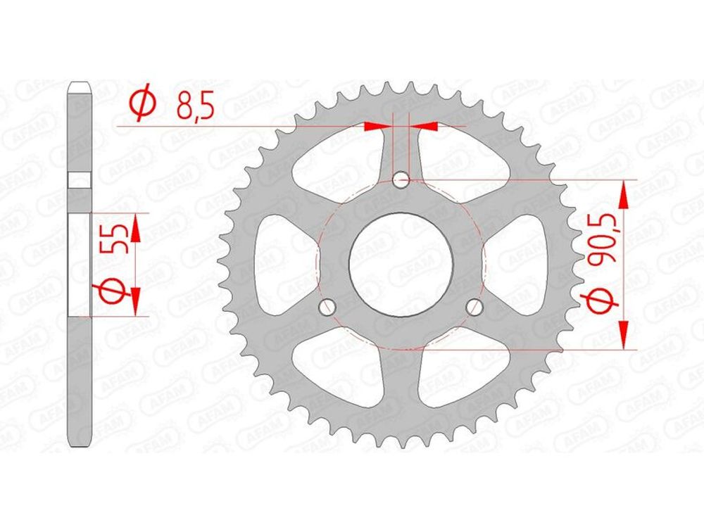 SP 1074748001 AFAM Standard Stahlritzel hinten 80104 - 420    passend fuer RIEJU RS2 50