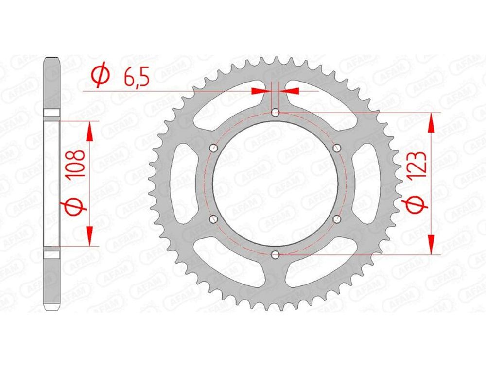 SP 1074769001 AFAM Standard Stahlritzel hinten 92114 - 420    passend fuer DERBI GPR 50