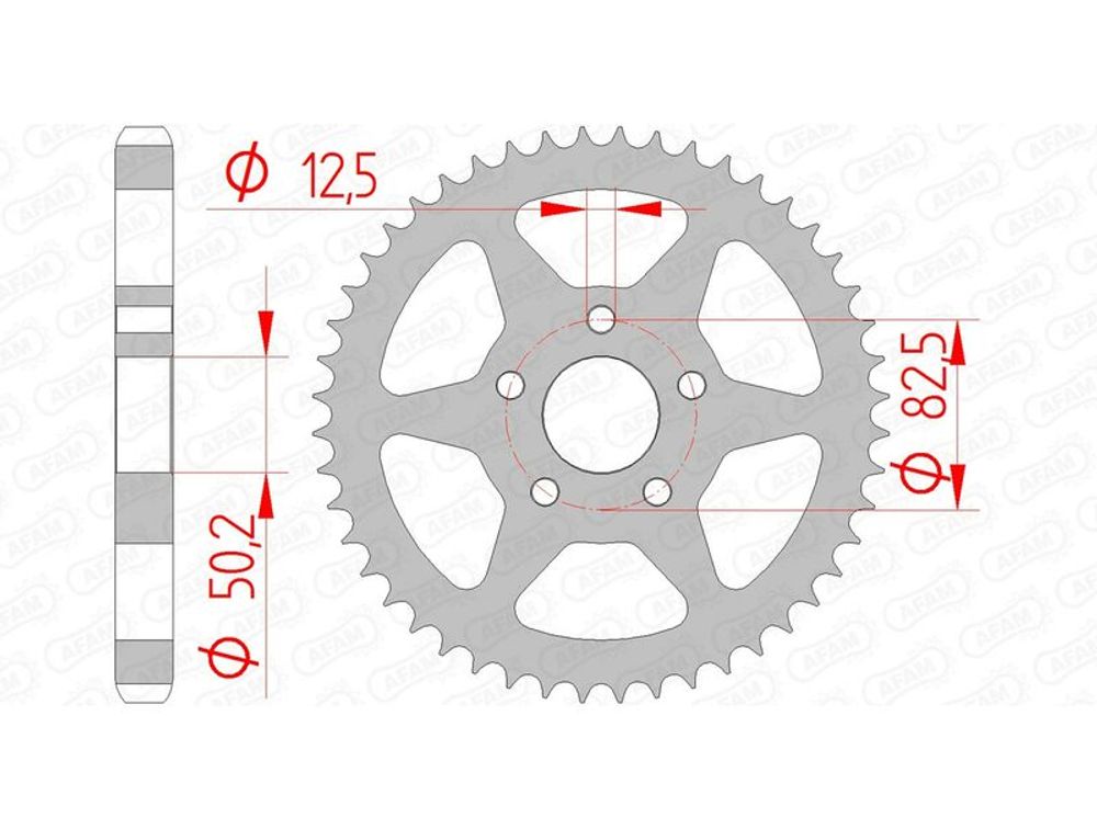 SP 1074795001 AFAM Standard Stahlritzel hinten 92803 - 530    passend fuer HARLEY DAVIDSON XLH 883