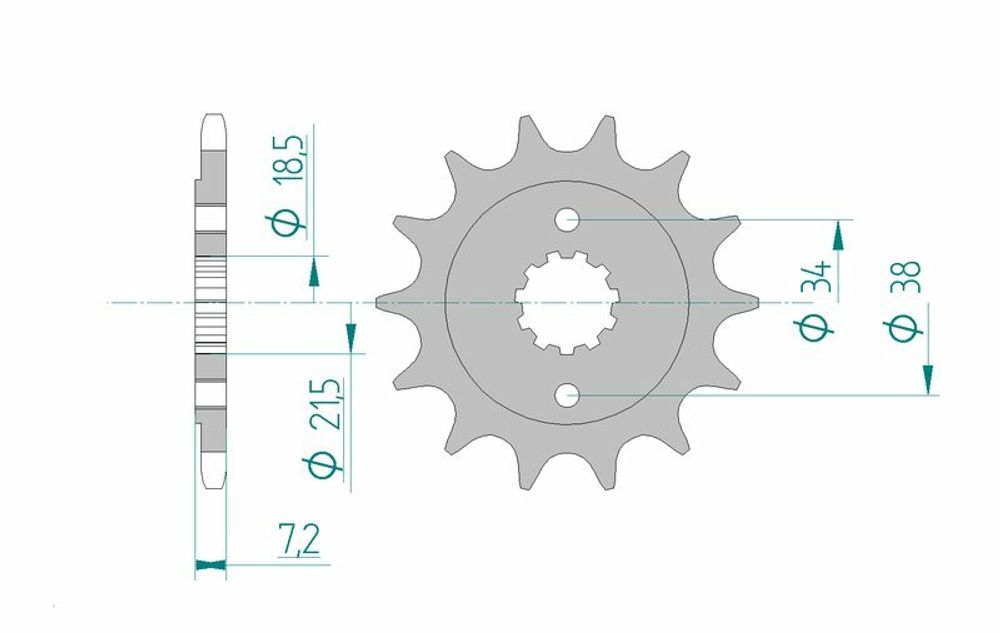 SP 1074796001 AFAM Standard Stahlritzel vorne 20320 - 520    passend fuer HONDA CBR 250 R