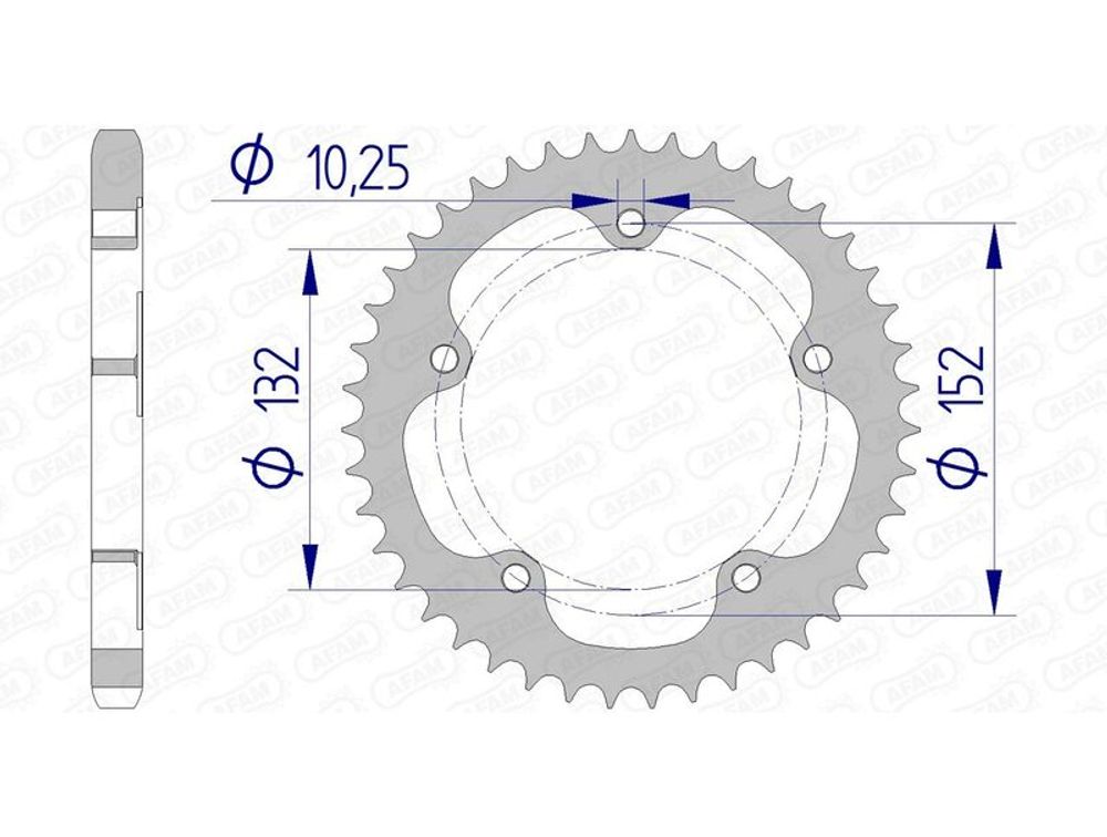 SP 1074818003 AFAM Aluminiumritzel hinten 93836 - 525    passend fuer MV AGUSTA SUPERVELOCE 800