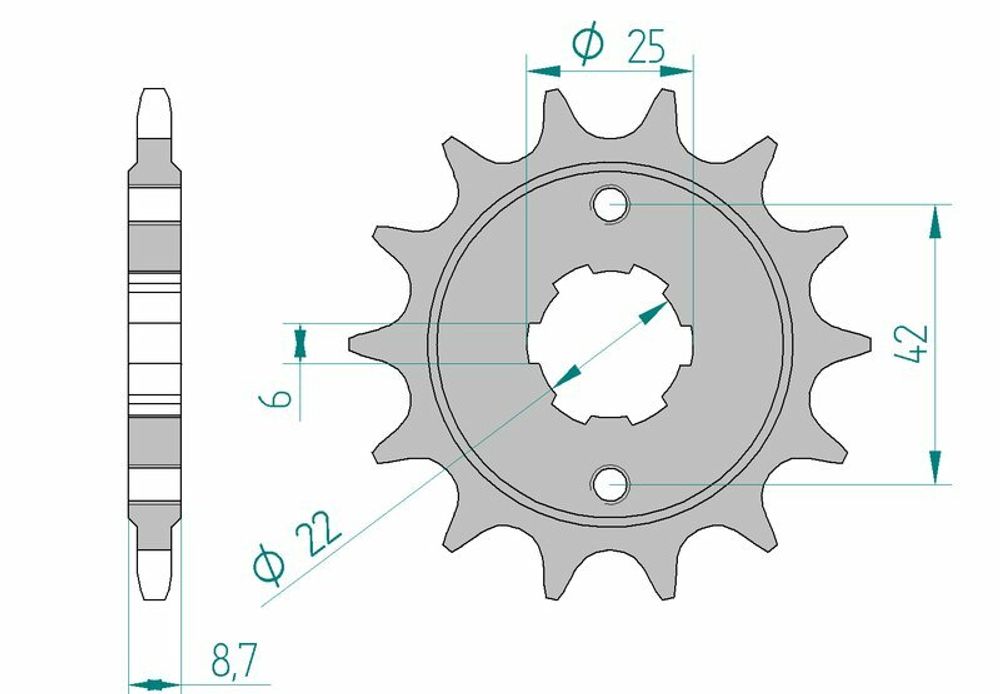 SP 1074838001 AFAM Standard Stahlritzel vorne 20401 - 520    passend fuer HONDA CM 400