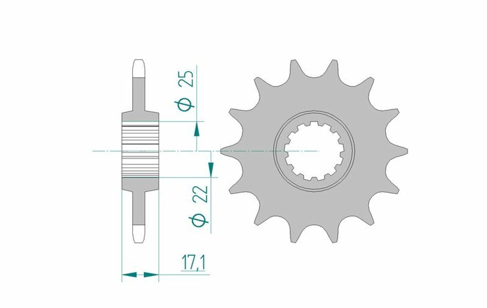 SP 1074883001 AFAM Standard Stahlritzel vorne 20407 - 520    passend fuer HONDA CB 500 F
