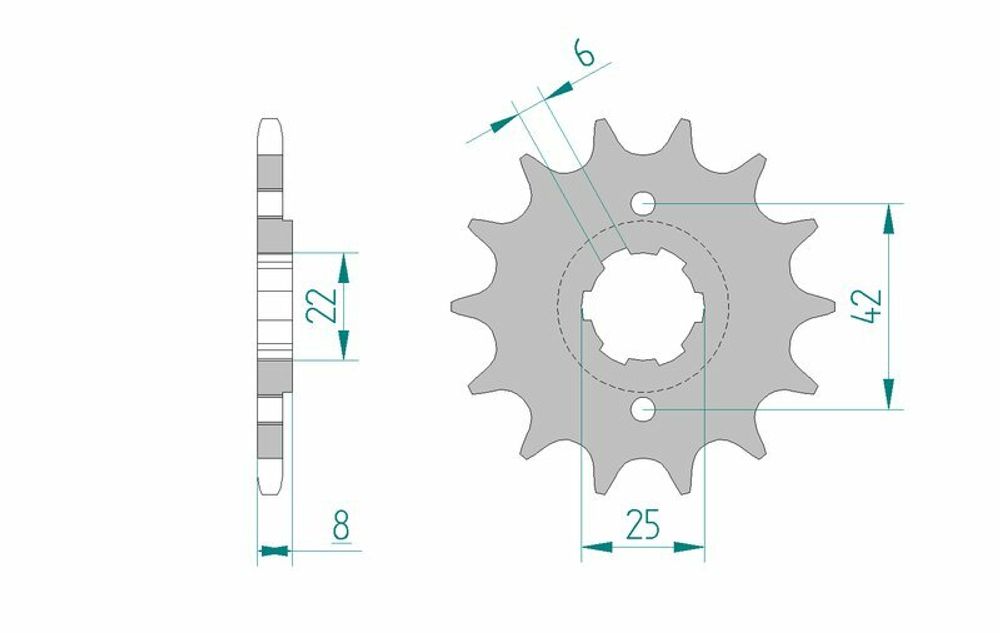 SP 1074894001 AFAM Standard Stahlritzel vorne 20500 - 520    passend fuer HONDA XR 250 R