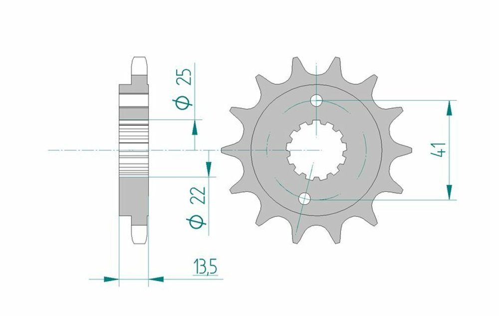 SP 1074949004 AFAM Standard Stahlritzel vorne 20507 - 525    passend fuer HONDA XL 600 V