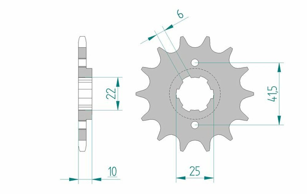 SP 1074960001 AFAM Standard Stahlritzel vorne 20508 - 520    passend fuer HONDA NX 650 DOMINATOR