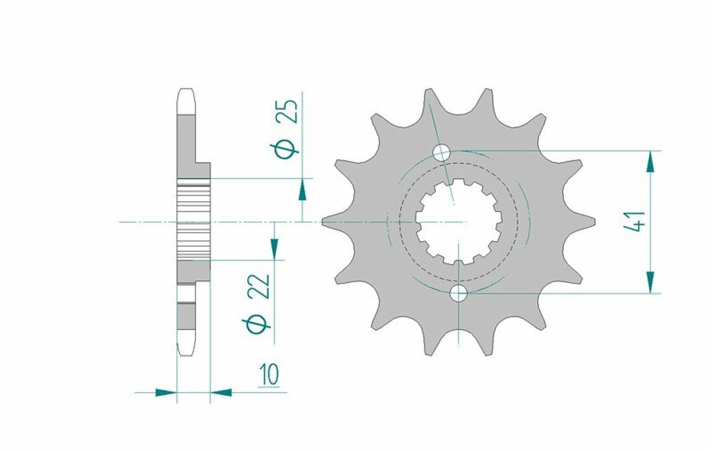 SP 1074972002 AFAM Standard Stahlritzel vorne 20509 - 520    passend fuer HONDA NX 650 DOMINATOR